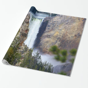 YELLOWSTONE-WASSERFALL GESCHENKPAPIER