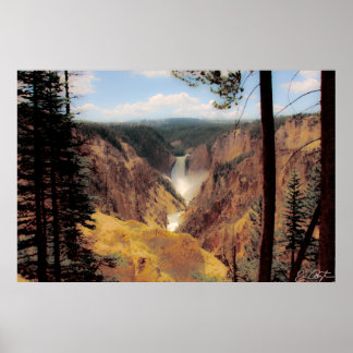 Yellowstone Wasserfall Poster