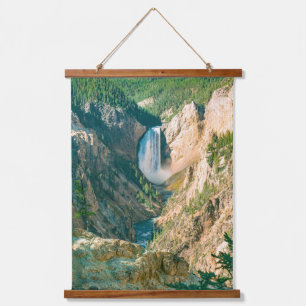 Yellowstone-Wasserfälle aus dem Nationalpark Wandteppich Mit Holzrahmen