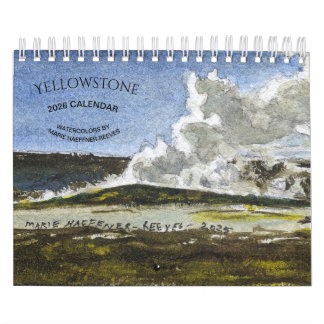 YELLOWSTONE WATERCOLORS 2026 CALENDAR KALENDER