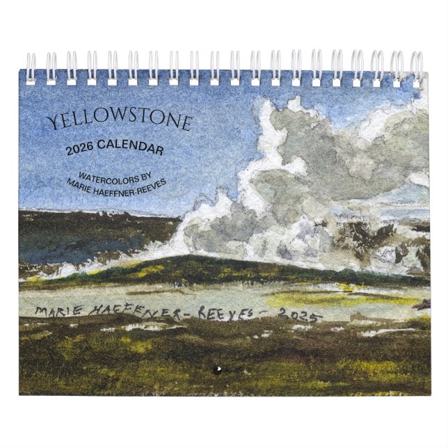 YELLOWSTONE WATERCOLORS 2026 KALENDER (Titelbild)
