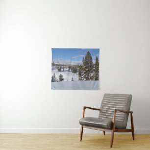 Yellowstone-Winterlandschaftsfotografie Wandteppich