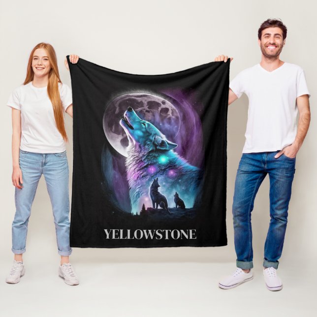 Yellowstone Wolf Fleece Blanket (Beispiel)