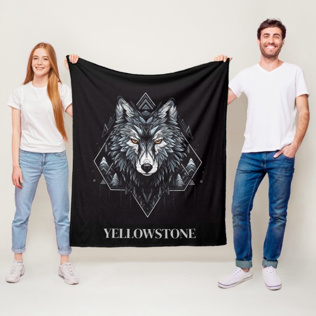 Yellowstone Wolf Fleece Blanket (Beispiel)