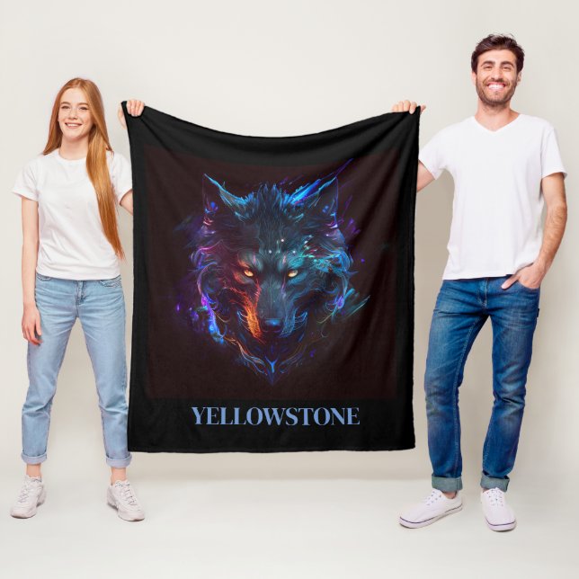 Yellowstone Wolf Fleece Blanket (Beispiel)