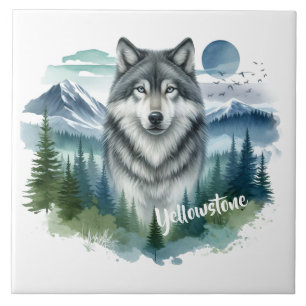 Yellowstone Wolf Fliese