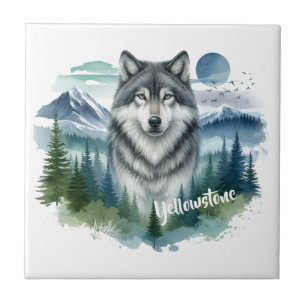 Yellowstone Wolf Fliese