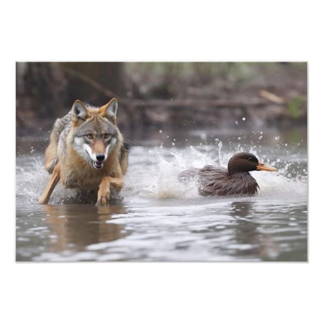 Yellowstone Wolf Foto Print (Vorne)