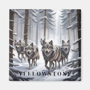 Yellowstone Wolf Magnet