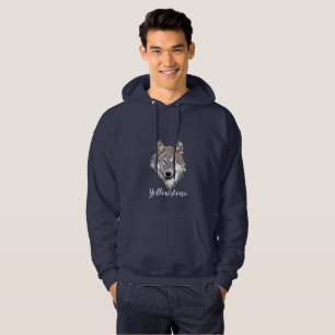 Yellowstone Wolf, Männeroberteil Hoodie