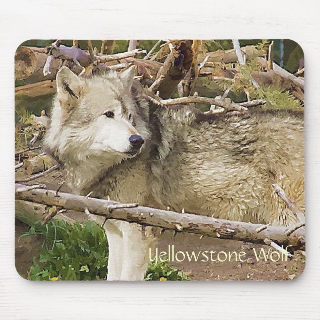Yellowstone-Wolf Mousepad (Vorne)