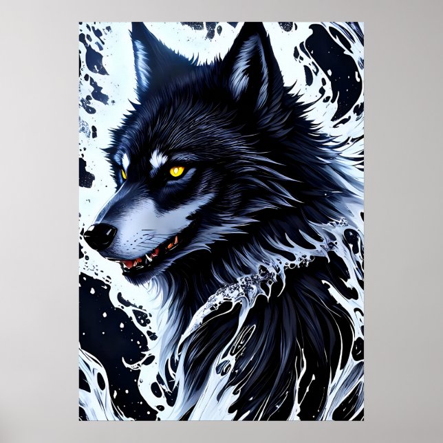Yellowstone Wolf Poster Art (Vorne)
