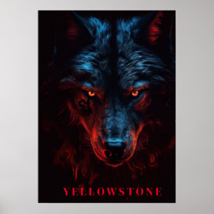 Yellowstone Wolf Poster Art