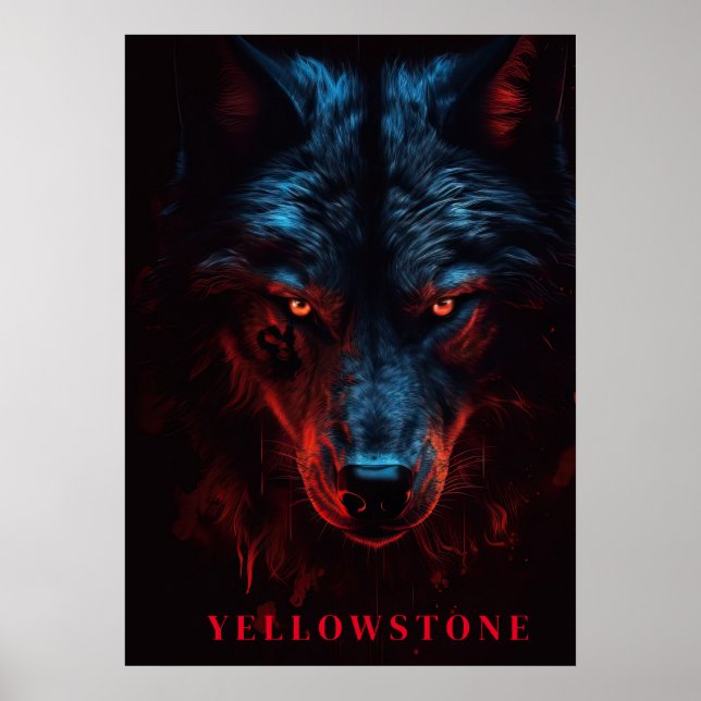 Yellowstone Wolf Poster Art (Vorne)