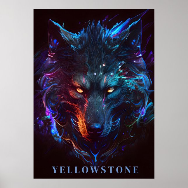 Yellowstone Wolf Poster Art (Vorne)
