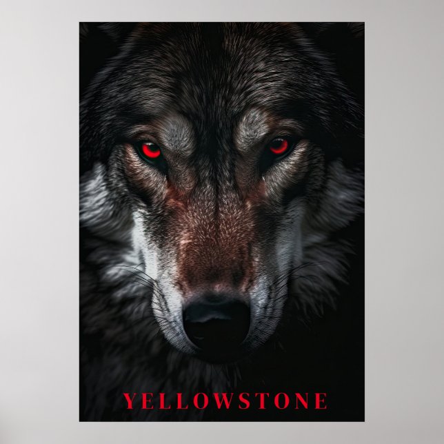 Yellowstone Wolf Poster Art (Vorne)