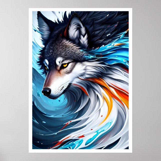 Yellowstone Wolf Poster Art (Vorne)