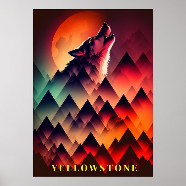 Yellowstone Wolf Poster Art (Vorne)