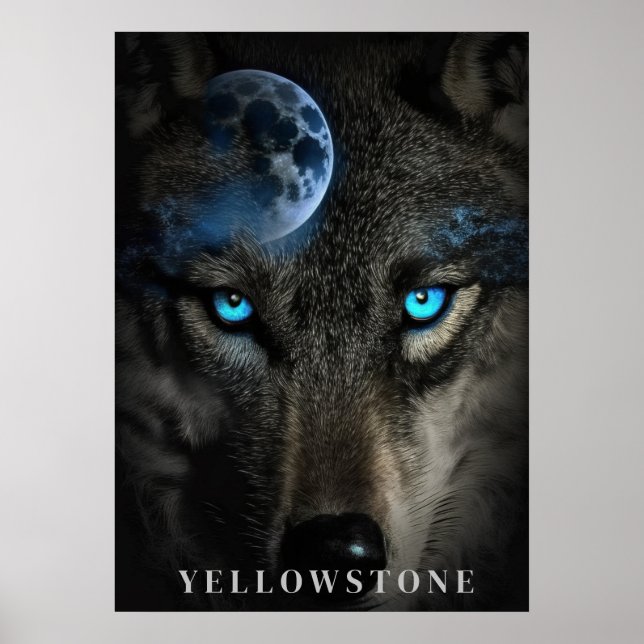 Yellowstone Wolf Poster Art (Vorne)