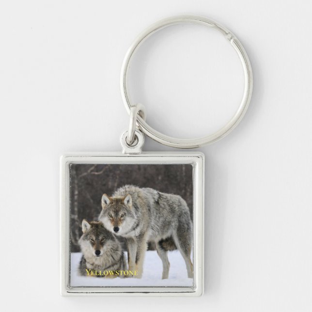 Yellowstone Wolf Schlüsselkette Schlüsselanhänger (Vorne)