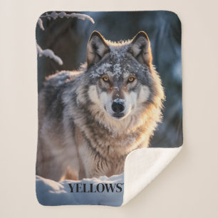 Yellowstone Wolf Sherpa Blanket Sherpadecke