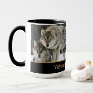 Yellowstone Wölfe Kaffeemaschine Tasse Zwei-Tone