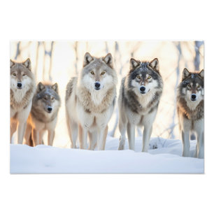 Yellowstone Wolves Foto Print