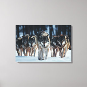 Yellowstone Wolves Leinwand Art
