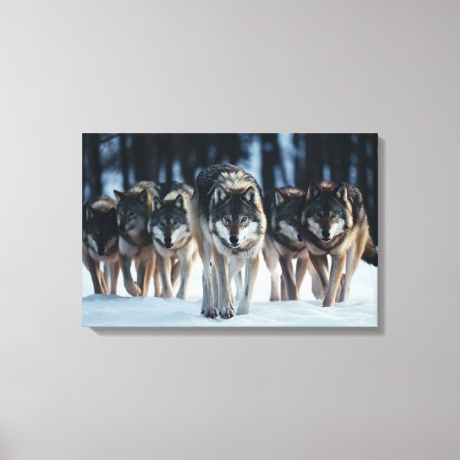 Yellowstone Wolves Leinwand Art (Vorderseite)