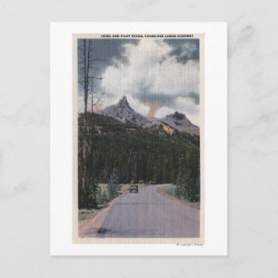 Yellowstone, WY - Index- und Pilot-Peaks, Cola Postkarte