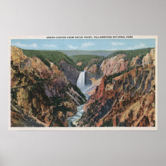 Yellowstone, WYfrom Artist's Point Poster (Vorne)