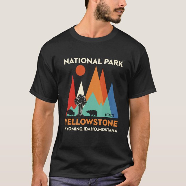 Yellowstone Wyoming US National Park Family Vacati T-Shirt (Vorderseite)