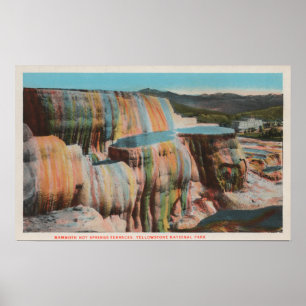 Yellowstone, WYView von Mammoth Hot Springs Poster