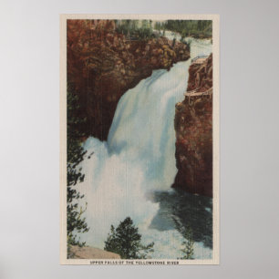 Yellowstone, WYWiew of Yellowstone River Falls Poster