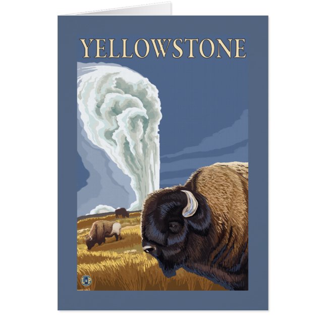 YellowstoneBison mit Alt Treu (Vorne)