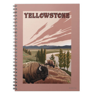 YellowstoneBison Scene Notizblock