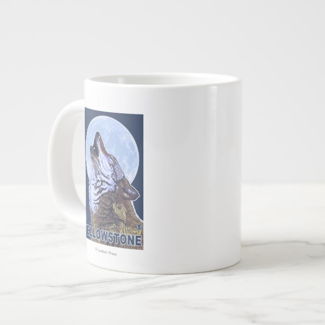 YellowstoneHowling Wolf Jumbo-Tasse (Vorderseite Links)