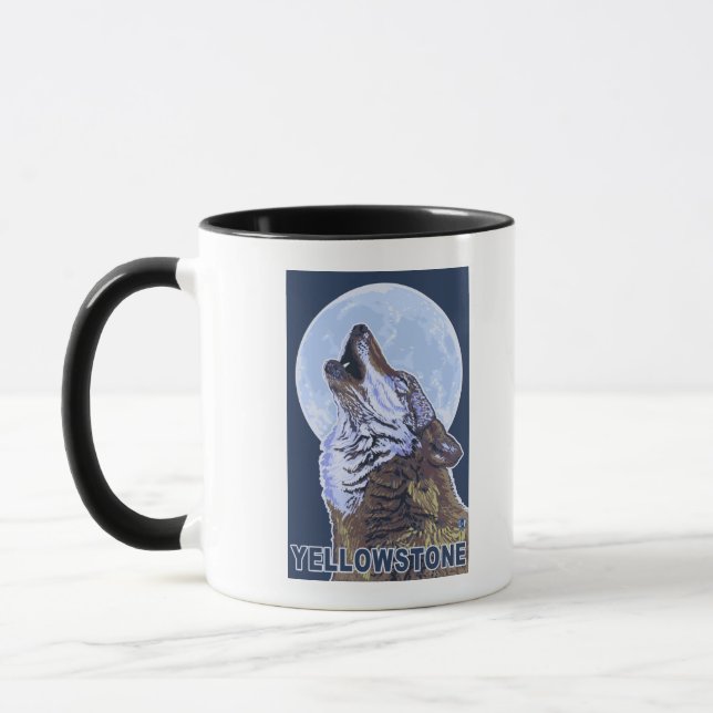 YellowstoneHowling Wolf Tasse (Links)
