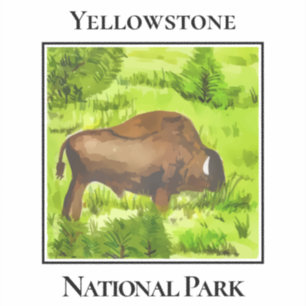 Yellowstones sanfter Riese Aufkleber