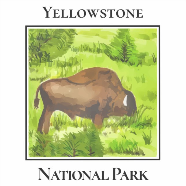 Yellowstones sanfter Riese Aufkleber (Vorderseite)