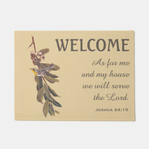 Yellowthroat Bird und Verse Doormat Fußmatte