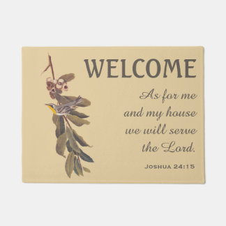 Yellowthroat Bird und Verse Doormat Fußmatte
