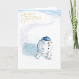 Yellowverschnee Snowman Feiertagskarte