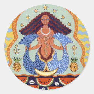 Yemanja Runder Aufkleber