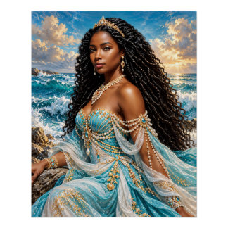 Yemaya Orisha - Afrikanische Wassergöttin Kunst Poster