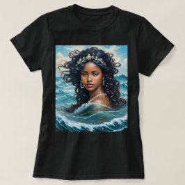 Yemaya Orisha Black Woman Goddess Art T-Shirt