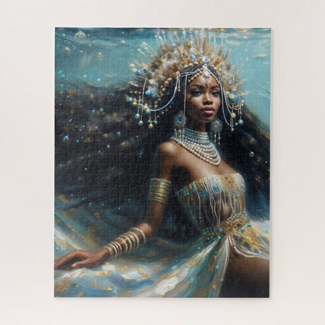Yemaya Unterwasser-Orisha-Kunst Puzzle (Vertikal)