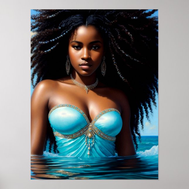 Yemaya Water Goddess Orisha Art Poster (Vorne)