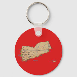 Yemen-Karten-Schlüsselanhänger Schlüsselanhänger