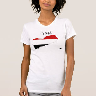 Yemen-Landesflaggekarten-Formsymbol T-Shirt